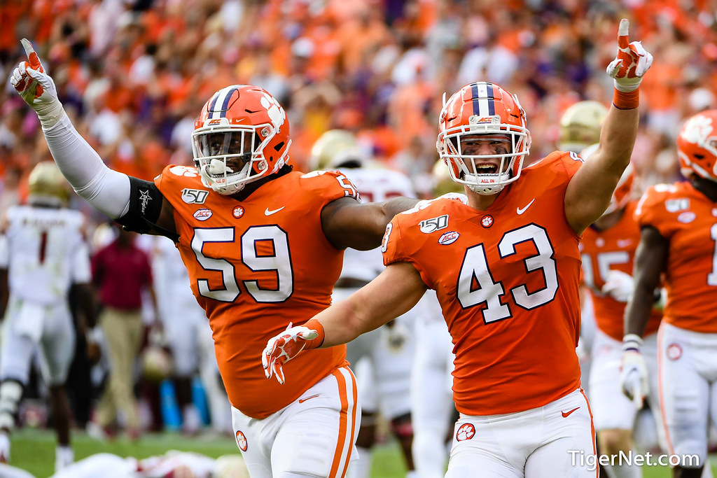 Clemson Football Photo of Chad Smith and Jordan Williams and Florida State