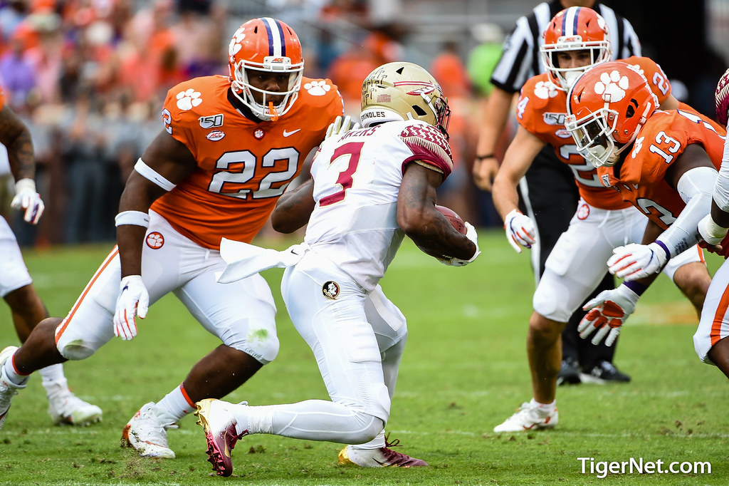 Clemson Football Photo of Tyler Davis and Xavier Kelly and Florida State