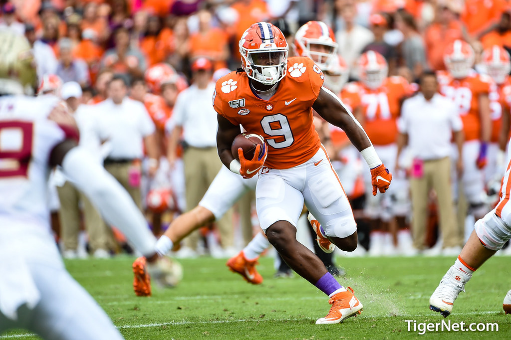 Clemson Football Photo of Travis Etienne and Florida State