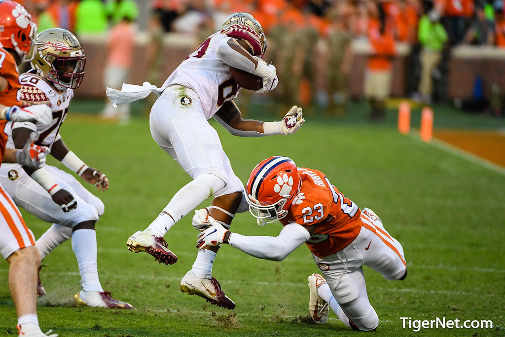 Clemson Football Photo of Andrew Booth and Florida State