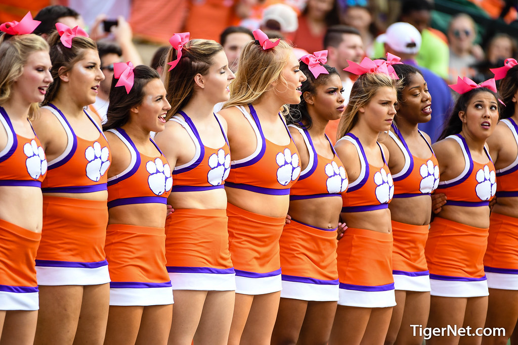 Clemson Football Photo of Cheerleaders and Florida State