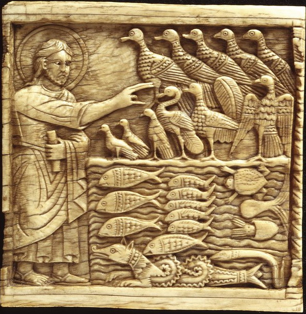 87 Сотворение мира, день пятый. Фрагмент алтаря Собора в Салерно. 1090-1130 г