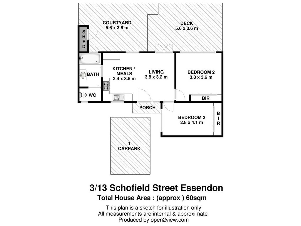 3/13 Schofield Street, Essendon VIC 3040 floorplan