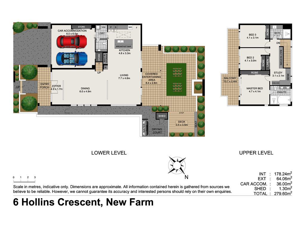 6 Hollins Crescent, New Farm QLD 4005 floorplan