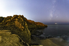 Milky Way Off The Coast Of San Diego At Sunset Cliffs