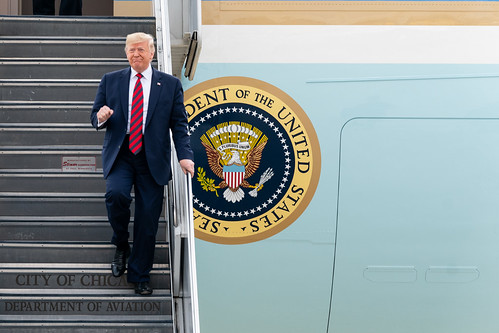 President Trump Arrives in Chicago by The White House, on Flickr