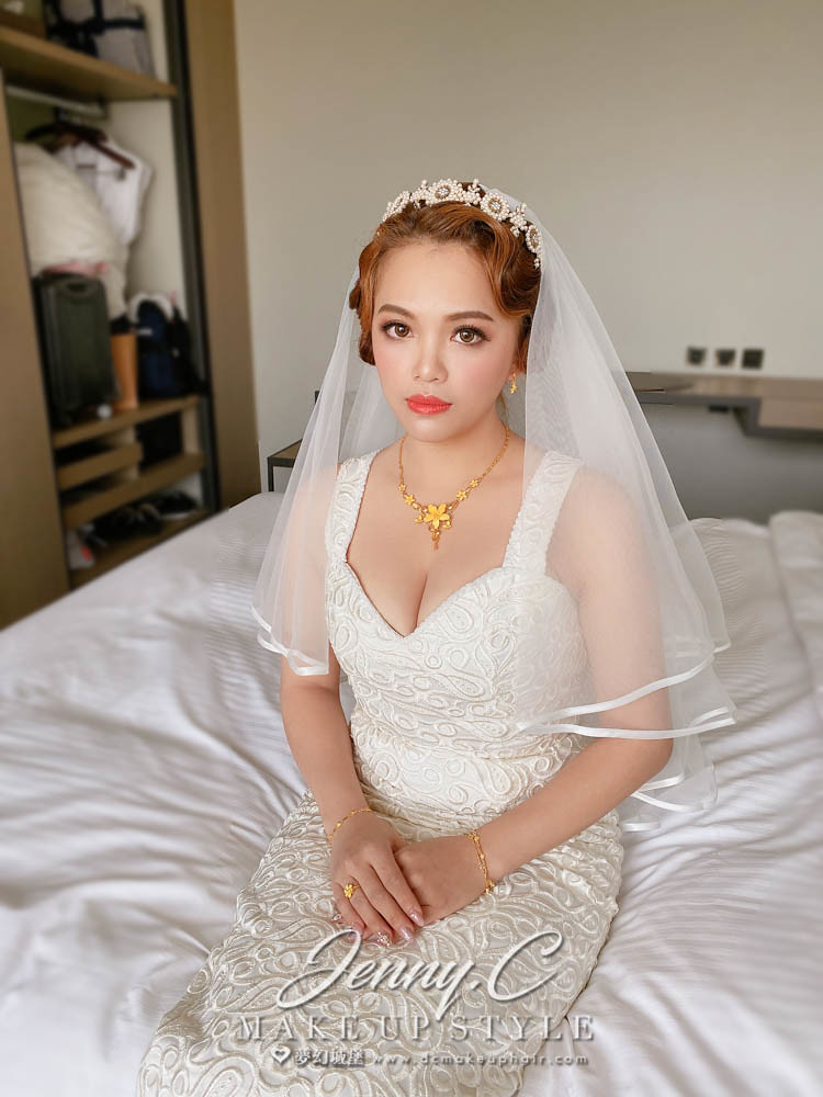 【新秘蓁妮】bride MOMO 結婚造型 / 復古佳人,歐式俐落