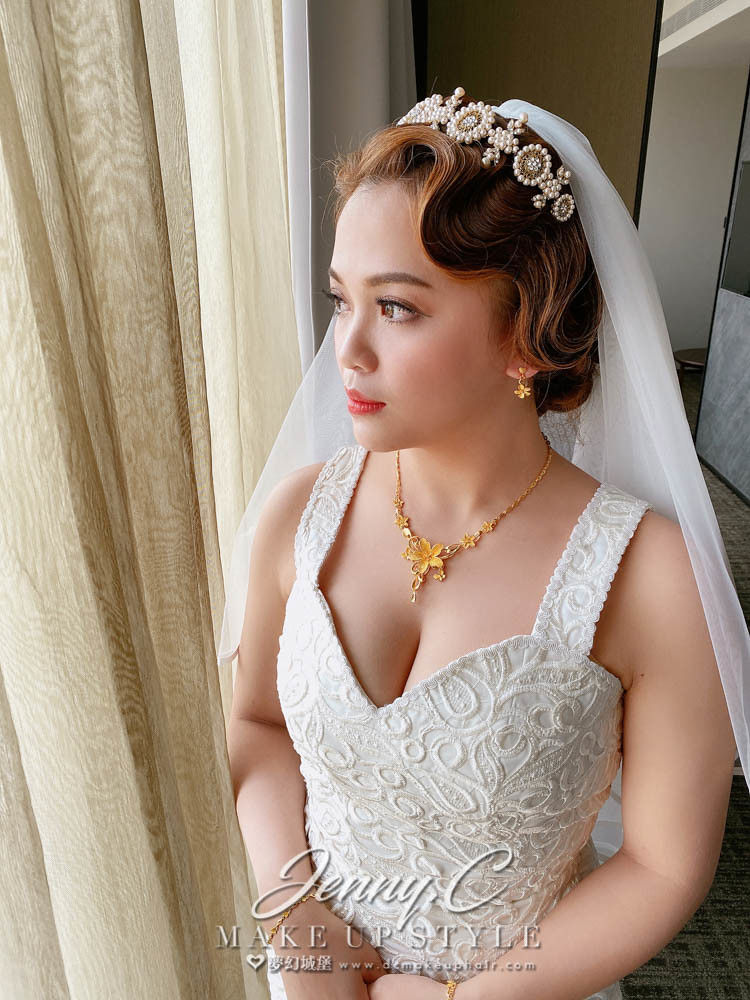 【新秘蓁妮】bride MOMO 結婚造型 / 復古佳人,歐式俐落