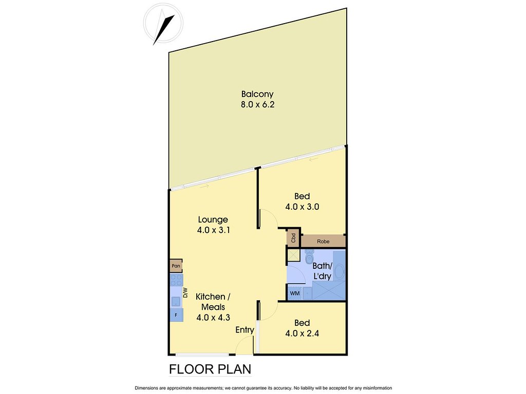 1505/555 Flinders Street, Melbourne VIC 3000 floorplan