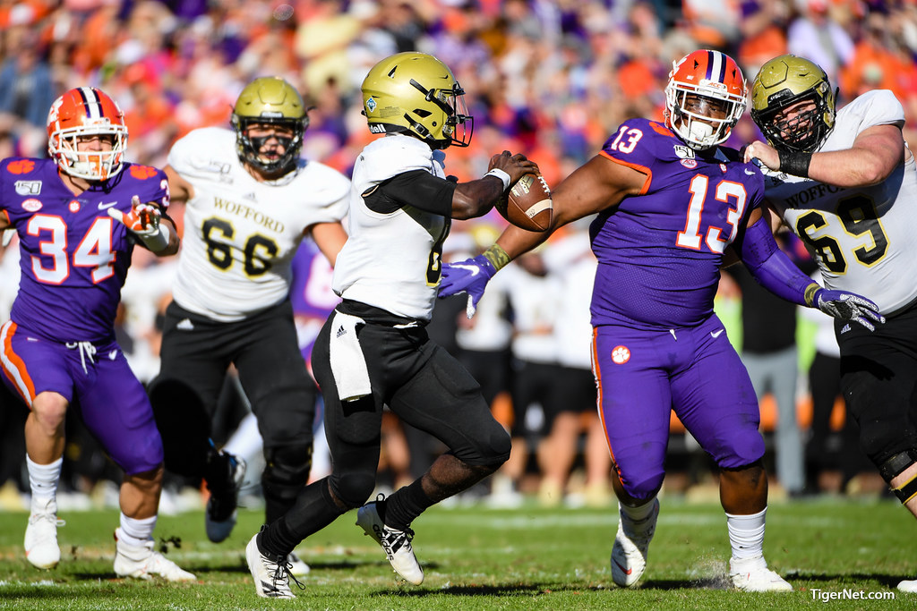 Clemson Football Photo of Tyler Davis and wofford