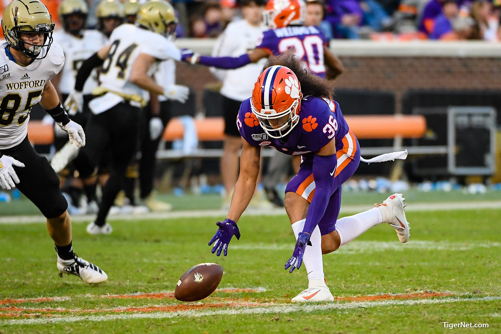 Clemson Football Photo of Lannden Zanders and wofford