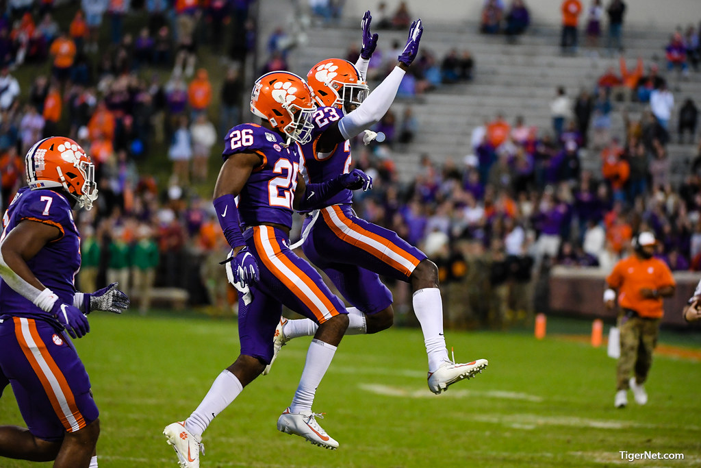 Clemson Football Photo of Andrew Booth and Sheridan Jones and wofford