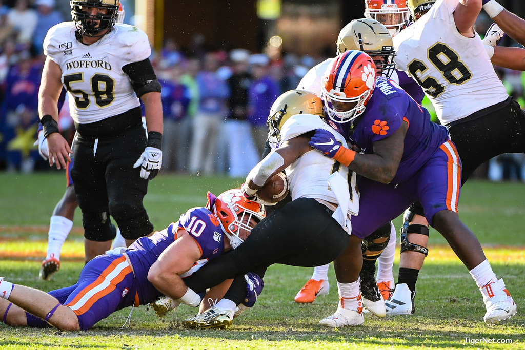 Clemson Football Photo of Baylon Spector and Nyles Pinckney and wofford