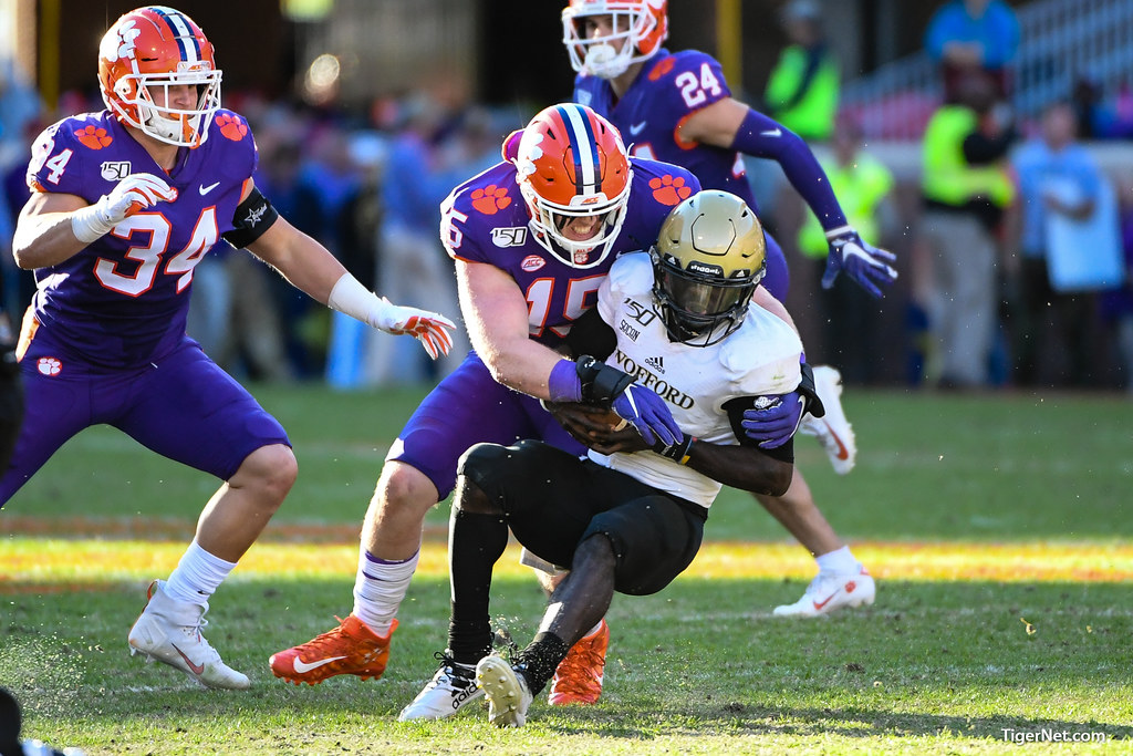 Clemson Football Photo of Jake Venables and wofford