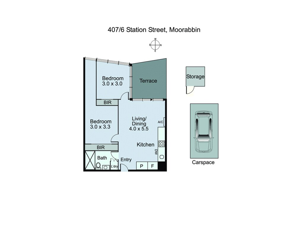 407/6 Station Street, Moorabbin VIC 3189 floorplan