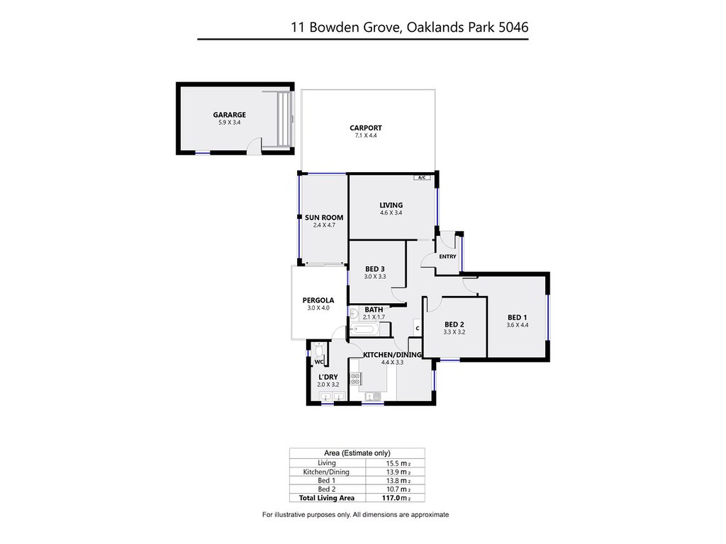 11 Bowden Grove, Oaklands Park SA 5046 floorplan