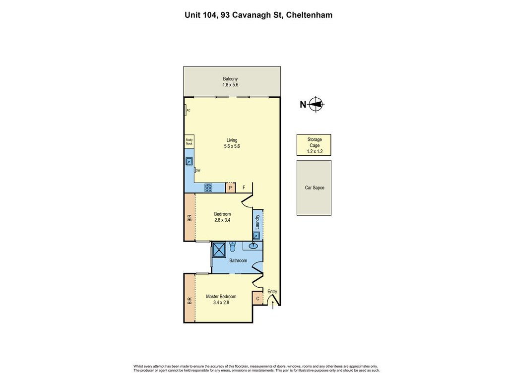 104/93 Cavanagh Street, Cheltenham VIC 3192 floorplan