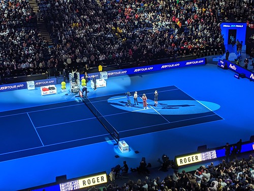 Roger Federer - Roger Federer v Novak Djokovic at 2019 ATP Finals