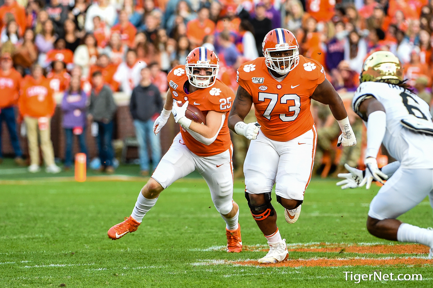 Clemson Football Photo of JC Chalk and Tremayne Anchrum and Wake Forest