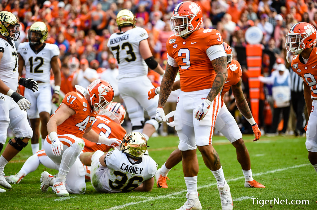 Clemson Football Photo of Xavier Thomas and Wake Forest