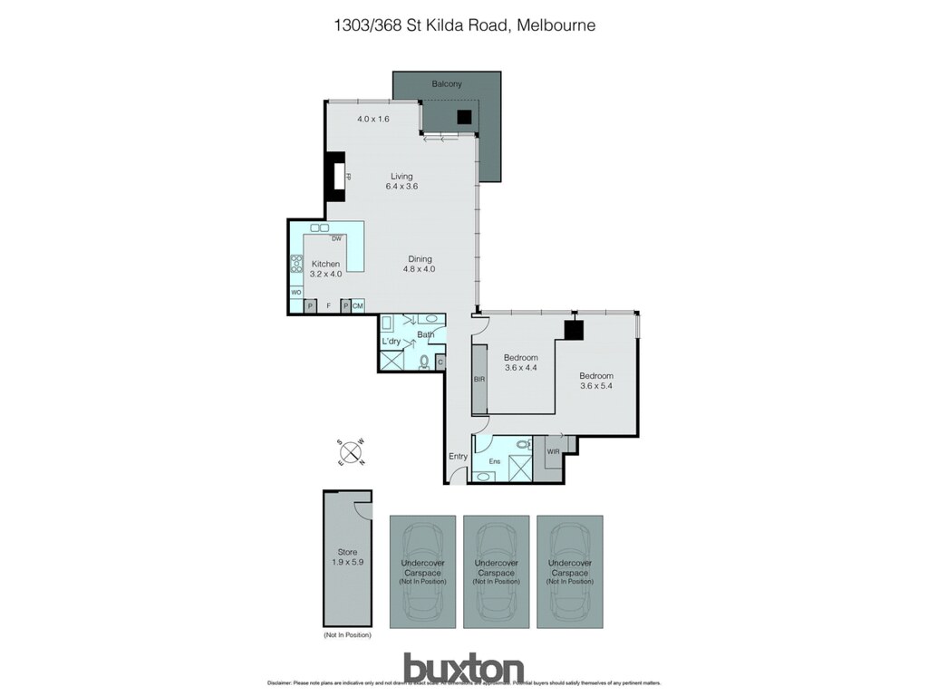 1303/368 St Kilda Road, Melbourne VIC 3004 floorplan