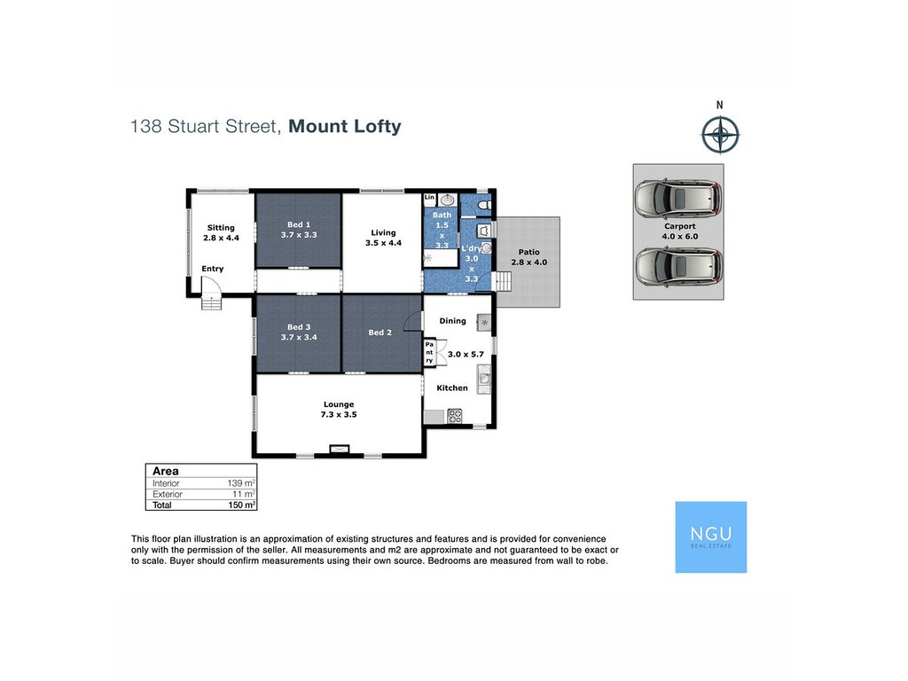 138 Stuart Street, Mount Lofty QLD 4350 floorplan
