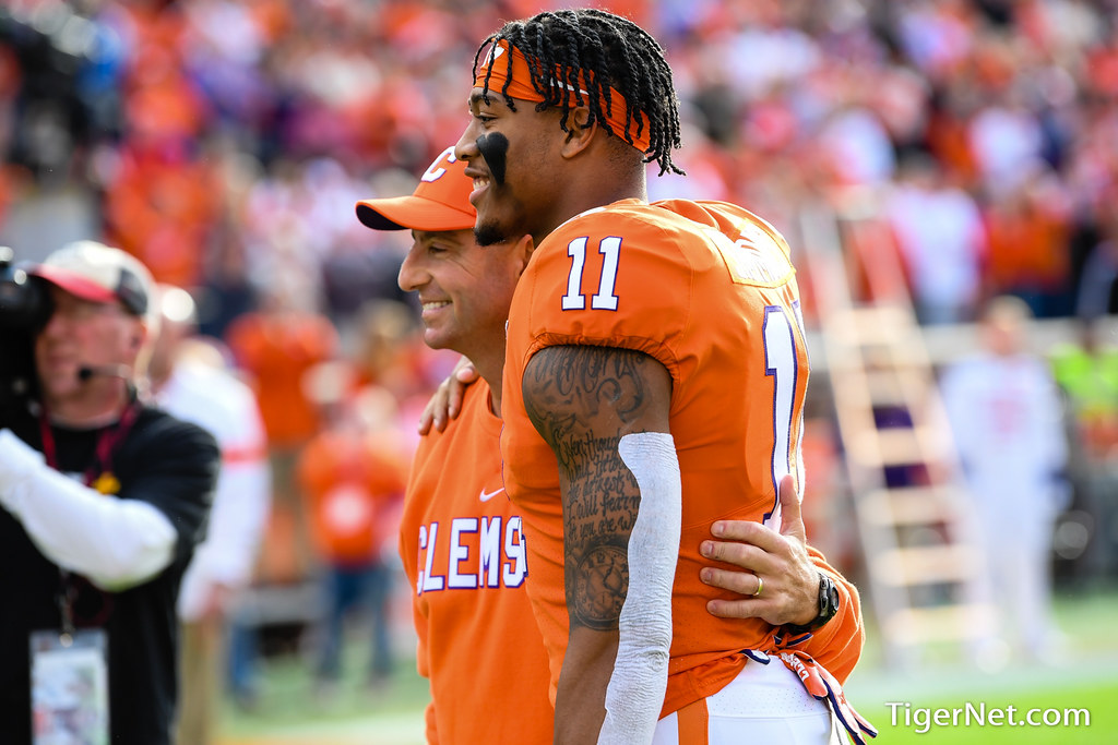 Clemson Football Photo of Dabo Swinney and Isaiah Simmons and Wake Forest