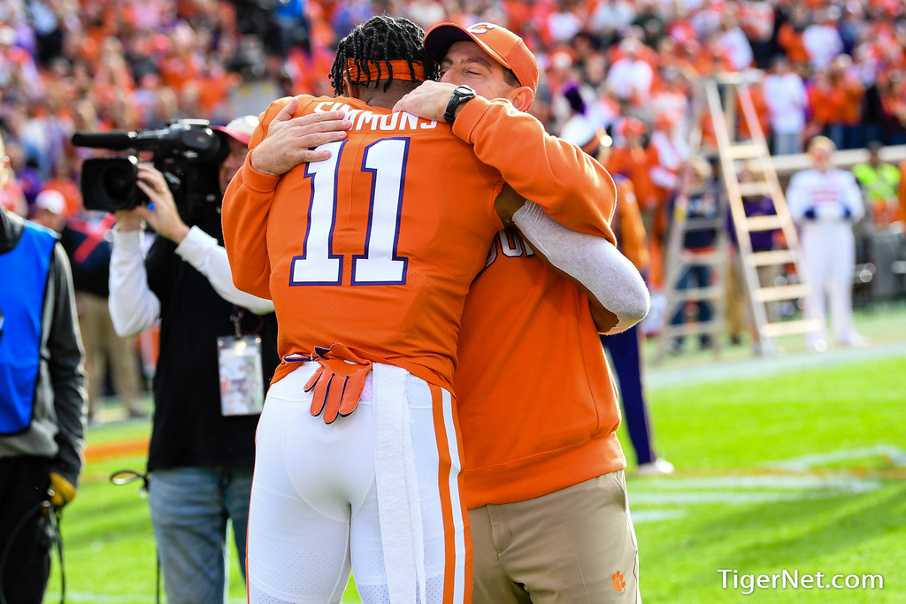 Clemson Football Photo of Dabo Swinney and Isaiah Simmons and Wake Forest