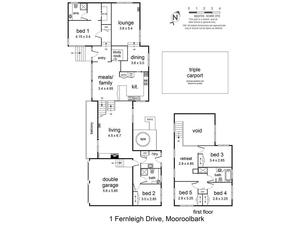 1 Fernleigh Drive, Mooroolbark VIC 3138 floorplan