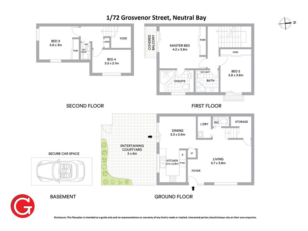1/72 Grosvenor Street, Neutral Bay NSW 2089 floorplan