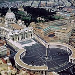 01b Лоренцо Бернини. Площадь перед собором св. Петра с колоннадами, 1656-1667