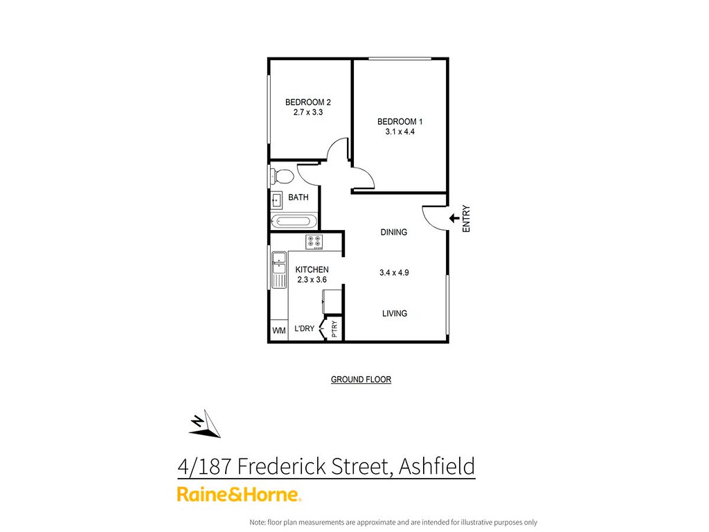4/187 Frederick Street, Ashfield NSW 2131 floorplan
