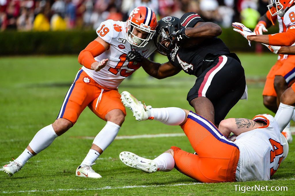 Clemson Football Photo of Tanner Muse and Tavien Feaster and South Carolina