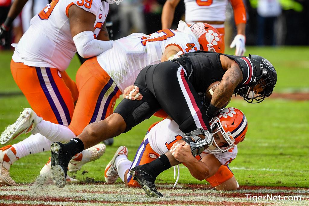 Clemson Football Photo of Tanner Muse and South Carolina
