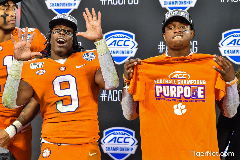 Clemson Football Photo of kvonwallace and Tee Higgins and Virginia