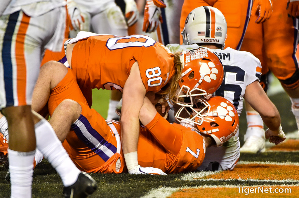 Clemson Football Photo of Chase Brice and Luke Price and Virginia