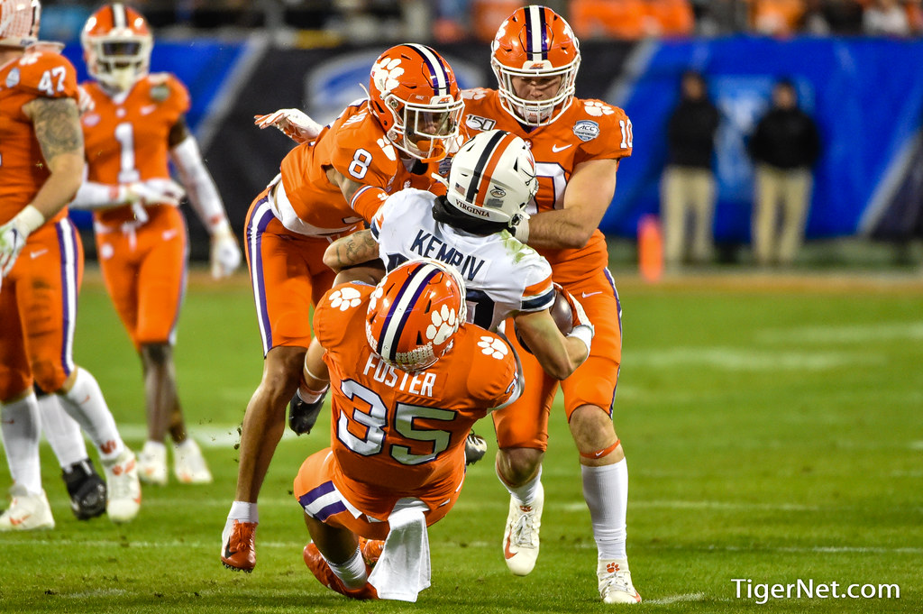 Clemson Football Photo of AJ Terrell and Justin Foster and Virginia