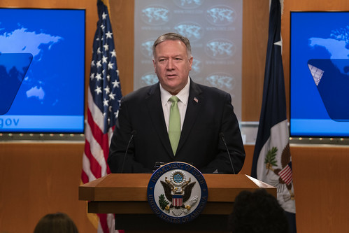 Secretary Pompeo Delivers Remarks to the Media, From FlickrPhotos