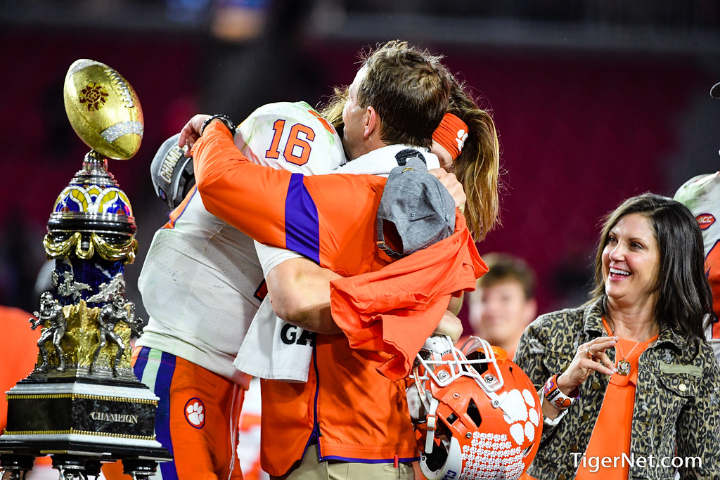 Clemson Football Photo of Dabo Swinney and Trevor Lawrence and ohiostate