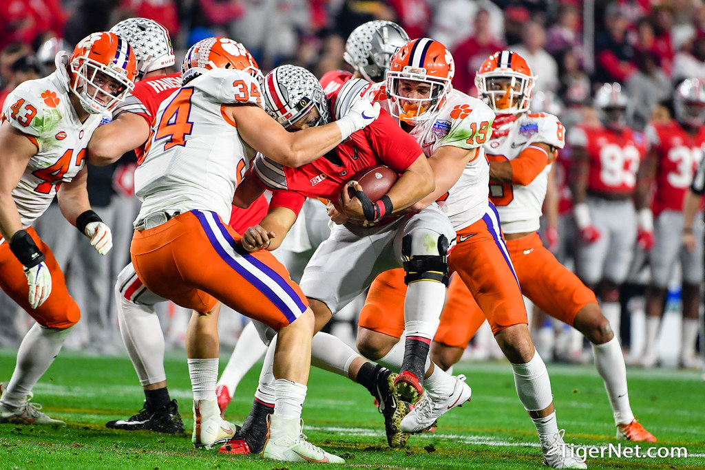 Clemson Football Photo of Logan Rudolph and Tanner Muse and ohiostate