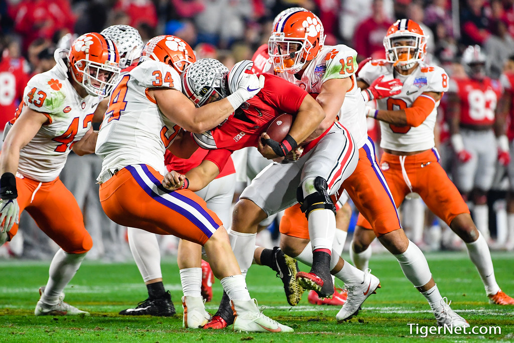 Clemson Football Photo of Logan Rudolph and Tanner Muse and ohiostate