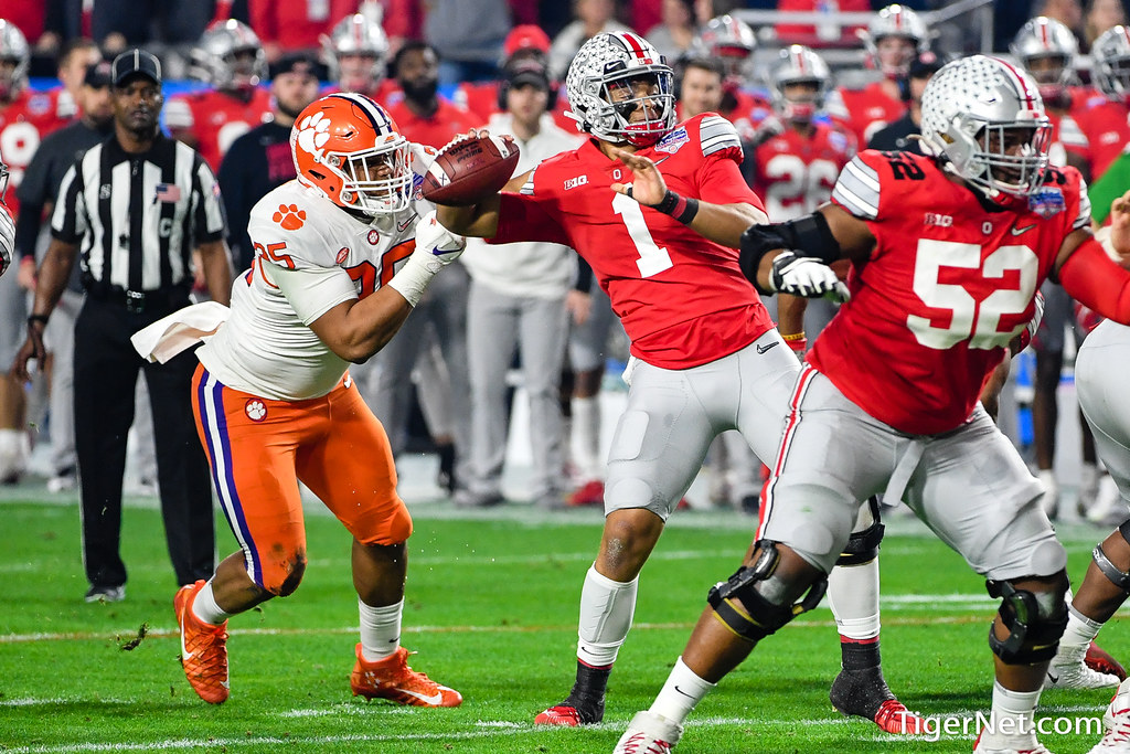 Clemson Football Photo of Justin Foster and ohiostate