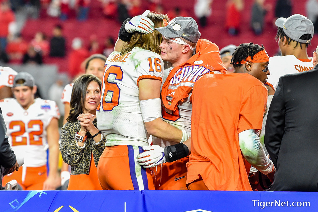 Clemson Football Photo of Chad Smith and Trevor Lawrence and ohiostate
