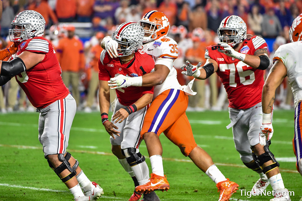 Clemson Football Photo of Justin Foster and ohiostate