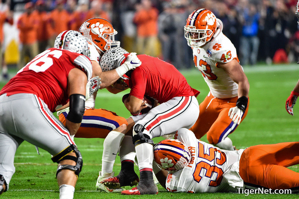 Clemson Football Photo of Jamie Skalski and Justin Foster and ohiostate