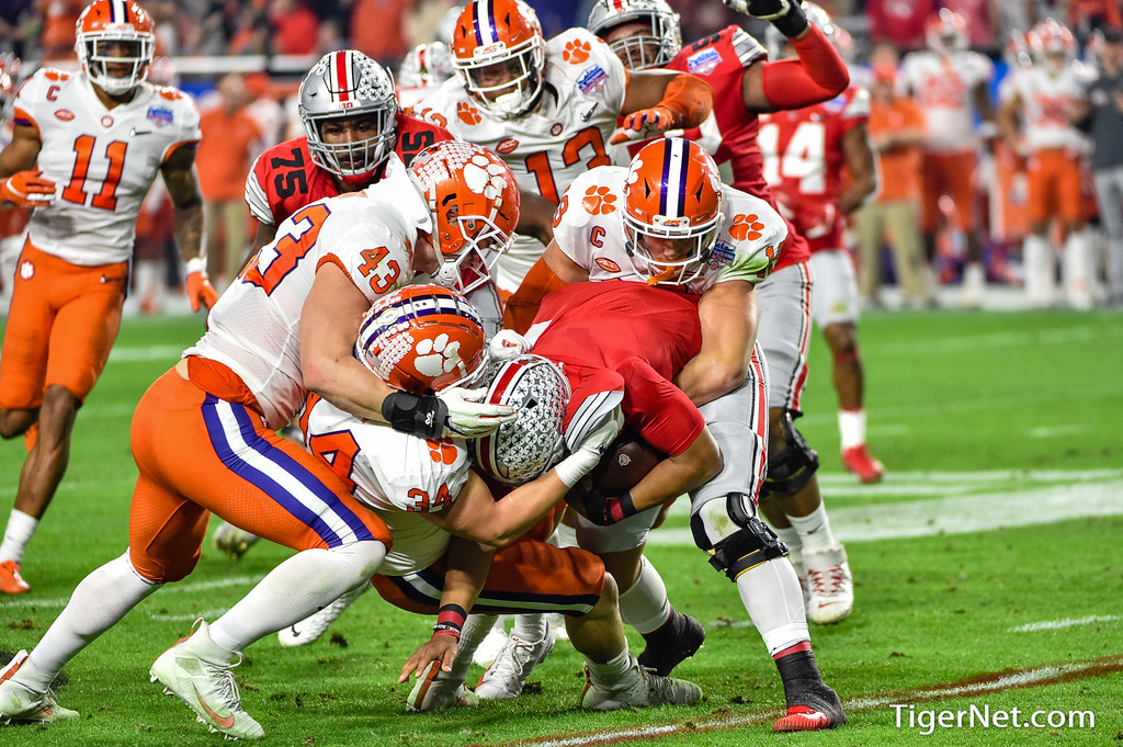 Clemson Football Photo of Chad Smith and Logan Rudolph and ohiostate