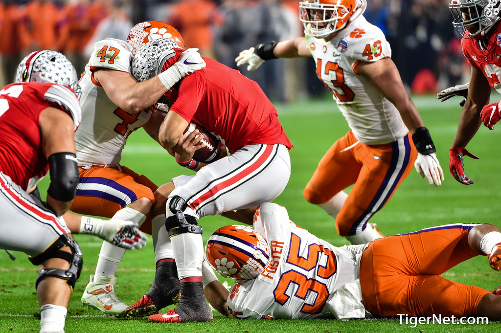 Clemson Football Photo of Jamie Skalski and Justin Foster and ohiostate