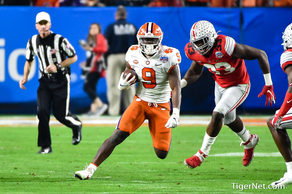 Clemson Football Photo of Travis Etienne and ohiostate