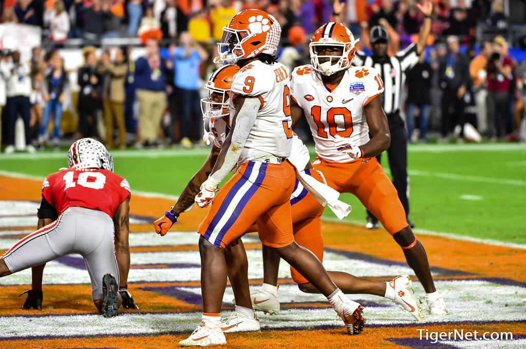 Clemson Football Photo of Diondre Overton and Travis Etienne and ohiostate