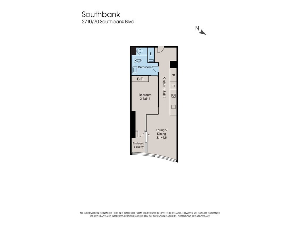 2710/70 Southbank Boulevard, Southbank VIC 3006 floorplan
